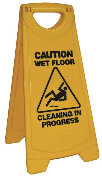 EDCO Warning Sign - Caution Wet Floor - Yellow