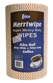 EDCO Merriwipe H/D 45 Mtr Roll - Coffee