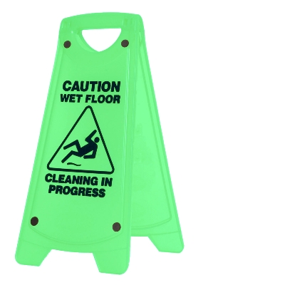 NONSLIP A-FRAME CAUTION SIGN - GREEN
