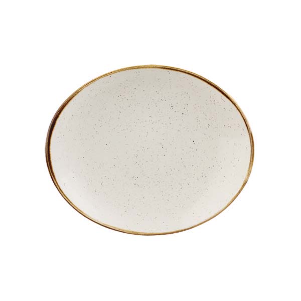 STONECAST OVAL PLATE 192mm-WHITE